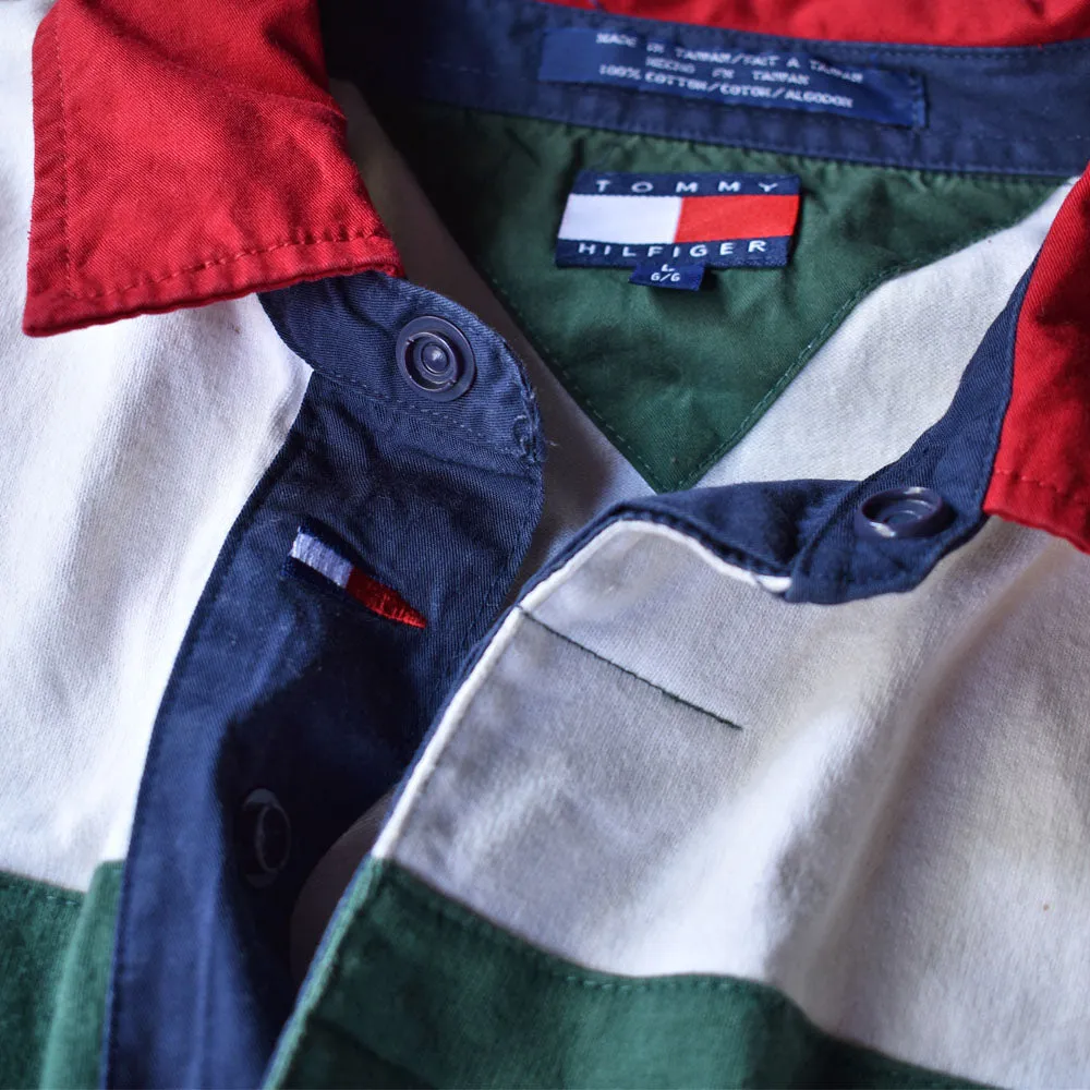 90's　TOMMY HILFIGER/トミー ヒルフィガー “SAILING GEAR” スウェット ラグビージャージ　230308