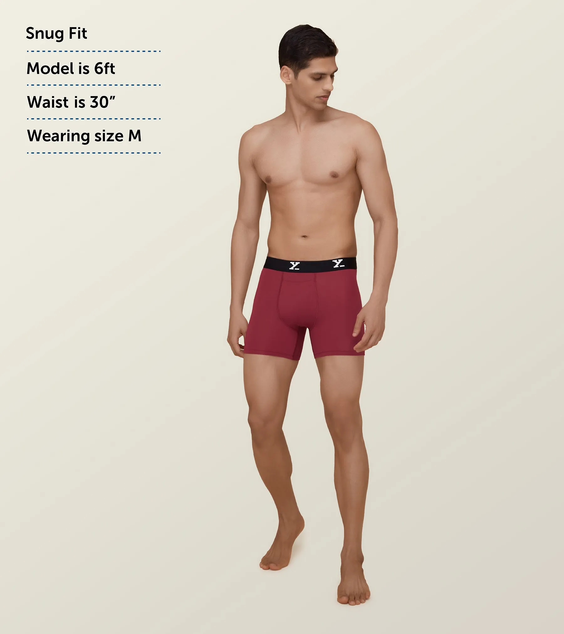 Ace Modal Boxer Briefs Bold Burgundy