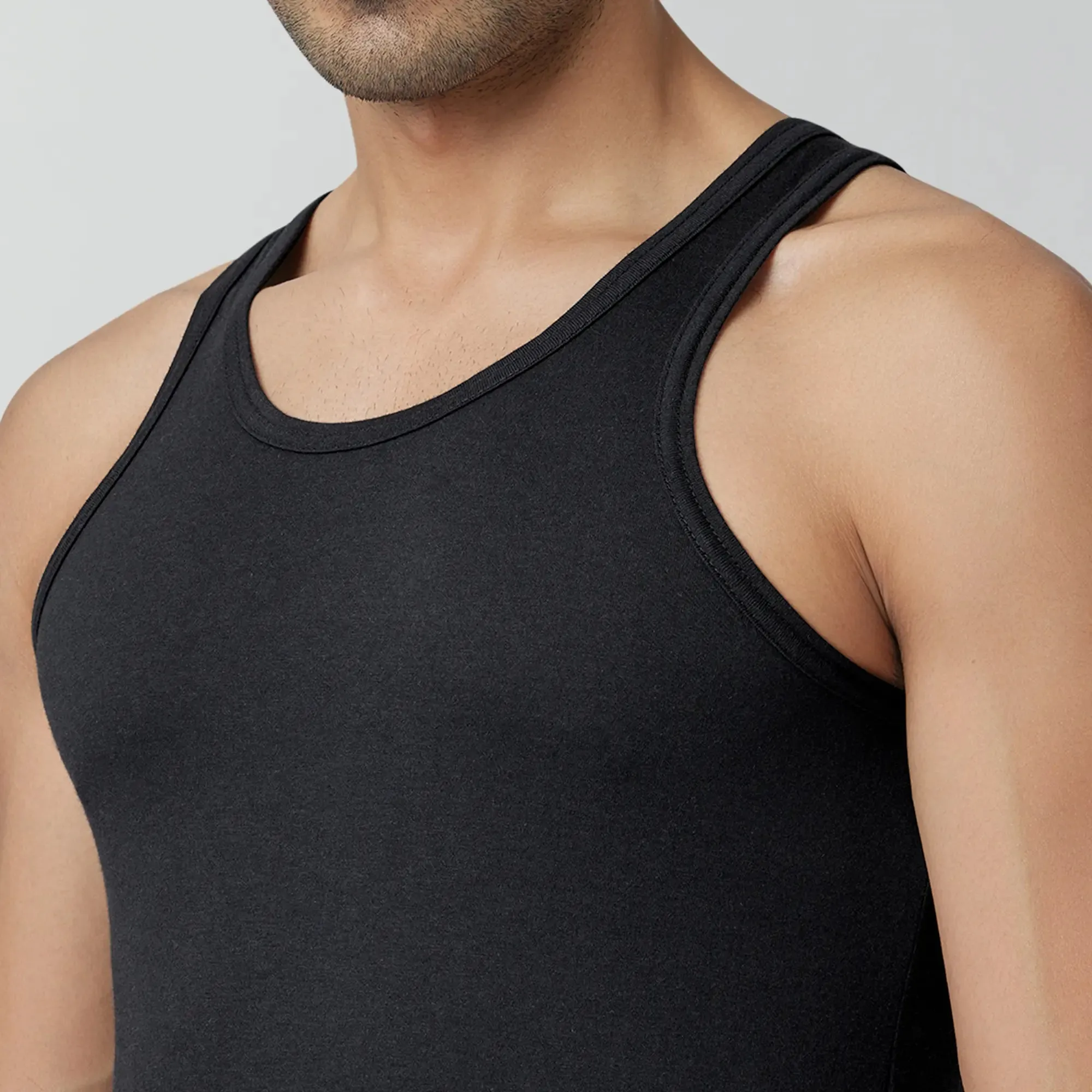 Ace Modal-Cotton Vest Black Knight