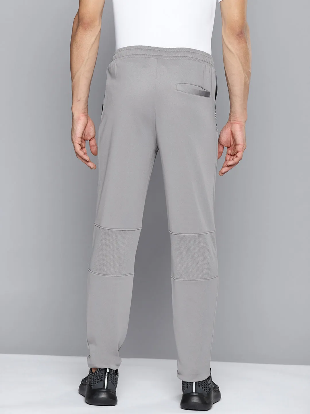 Alcis Men Grey Solid Slim Fit Track Pants