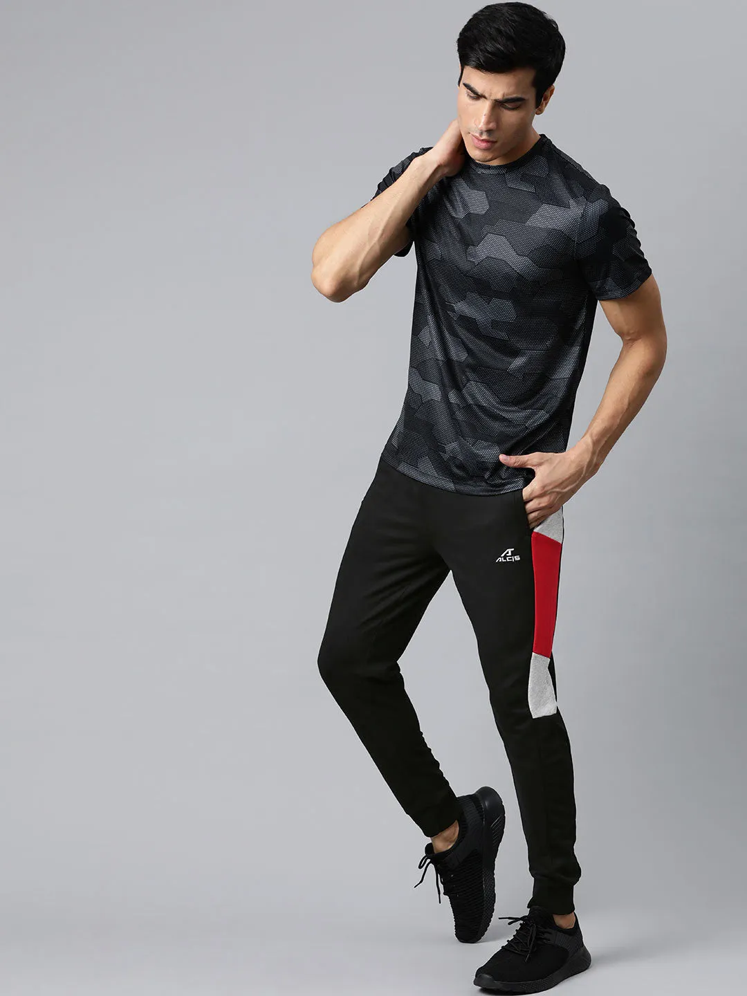 ALCIS Men Solid Black Jogger