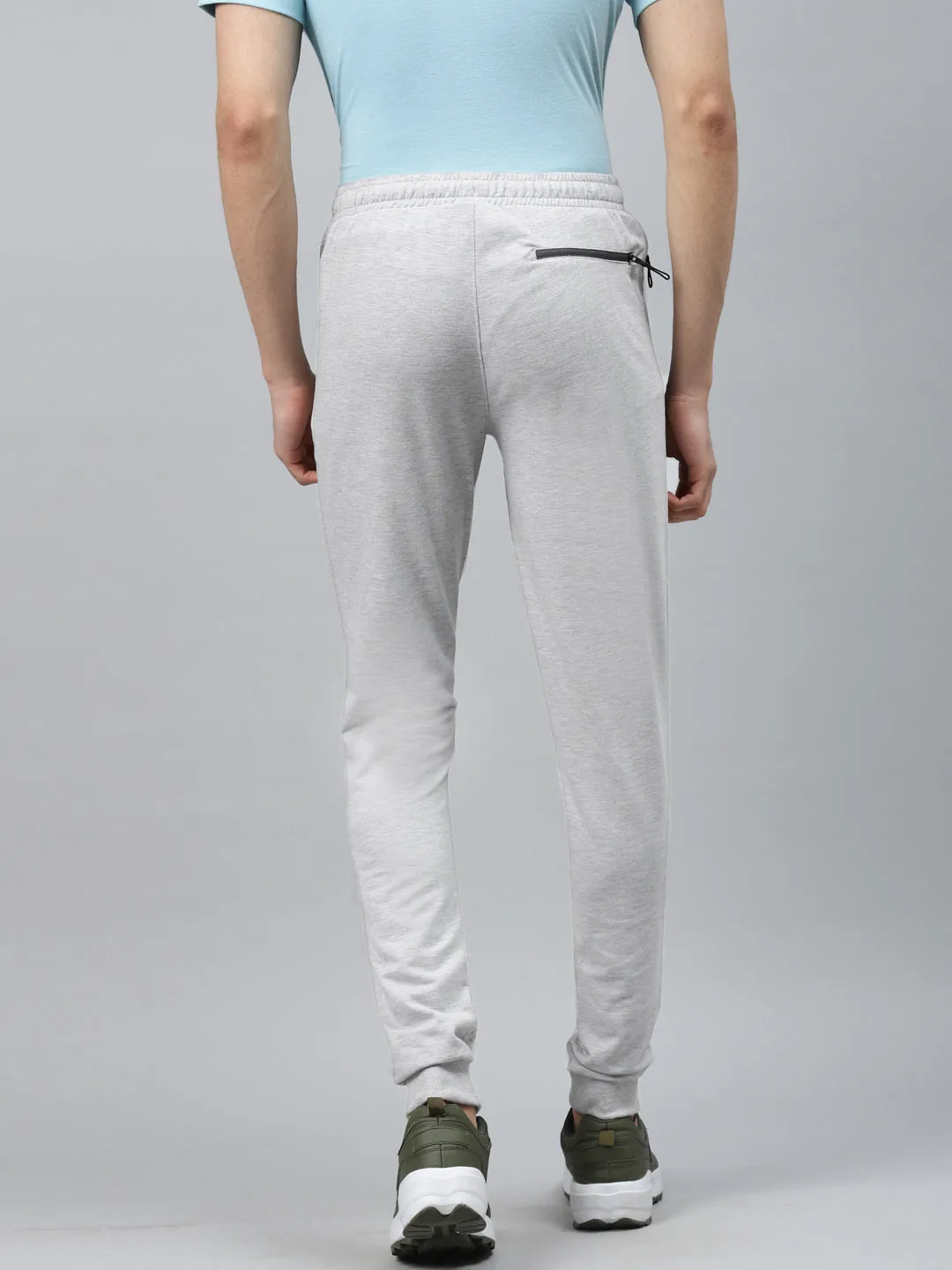 Alcis Men Solid GREY MELANGE Track Pants