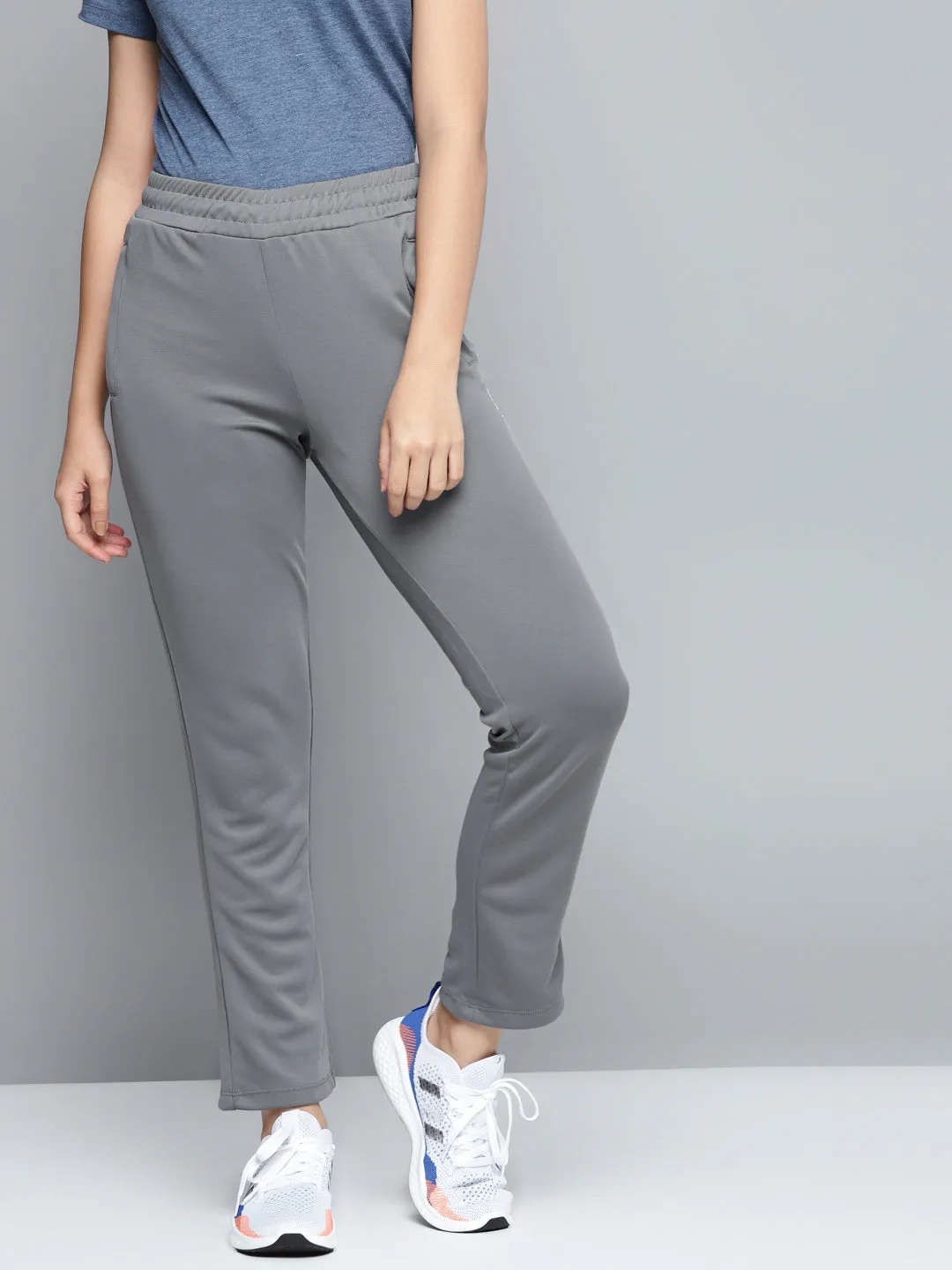 Alcis Women Grey Solid Track Pants