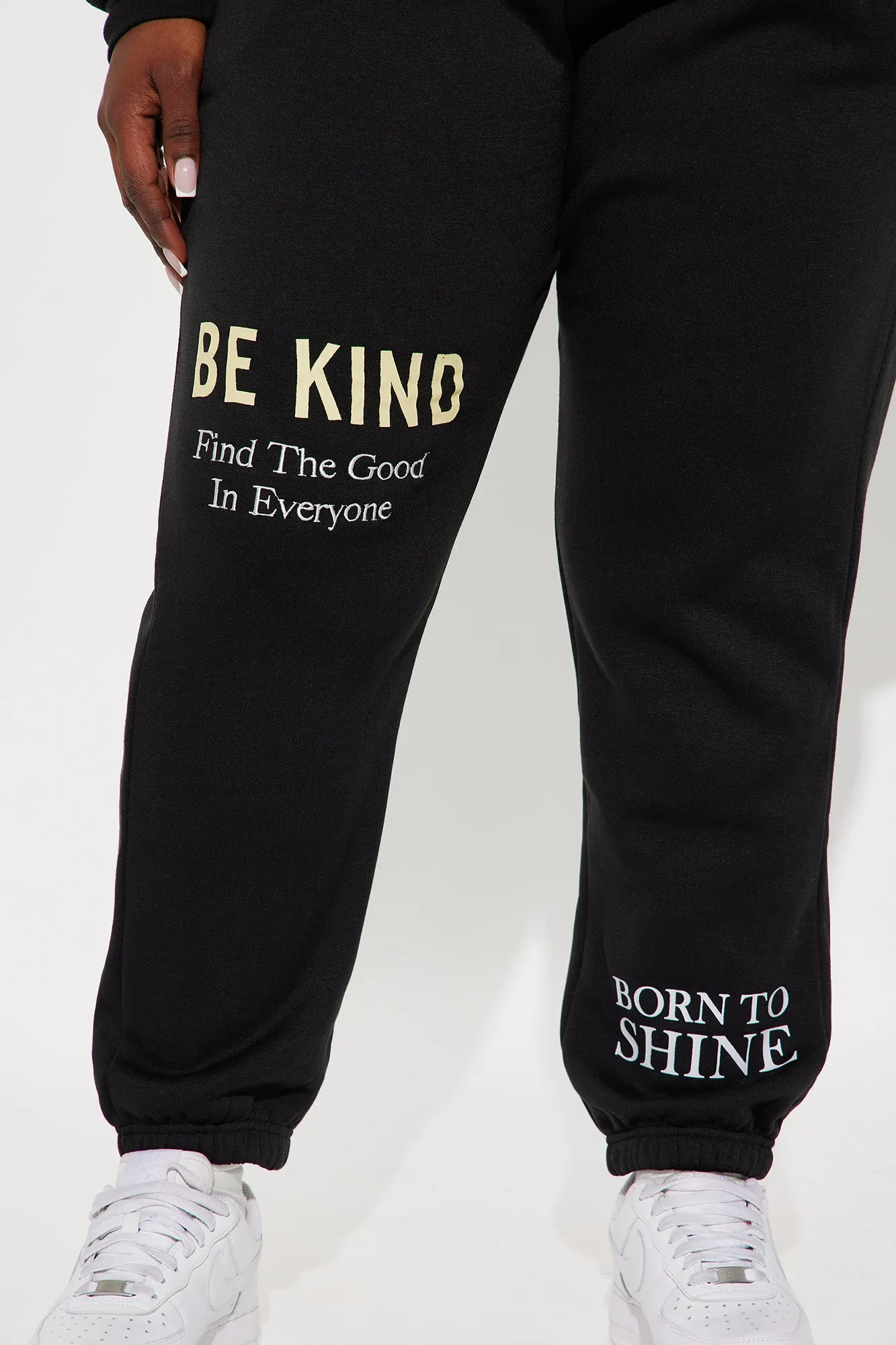 Be Kind Jogger Set - Black