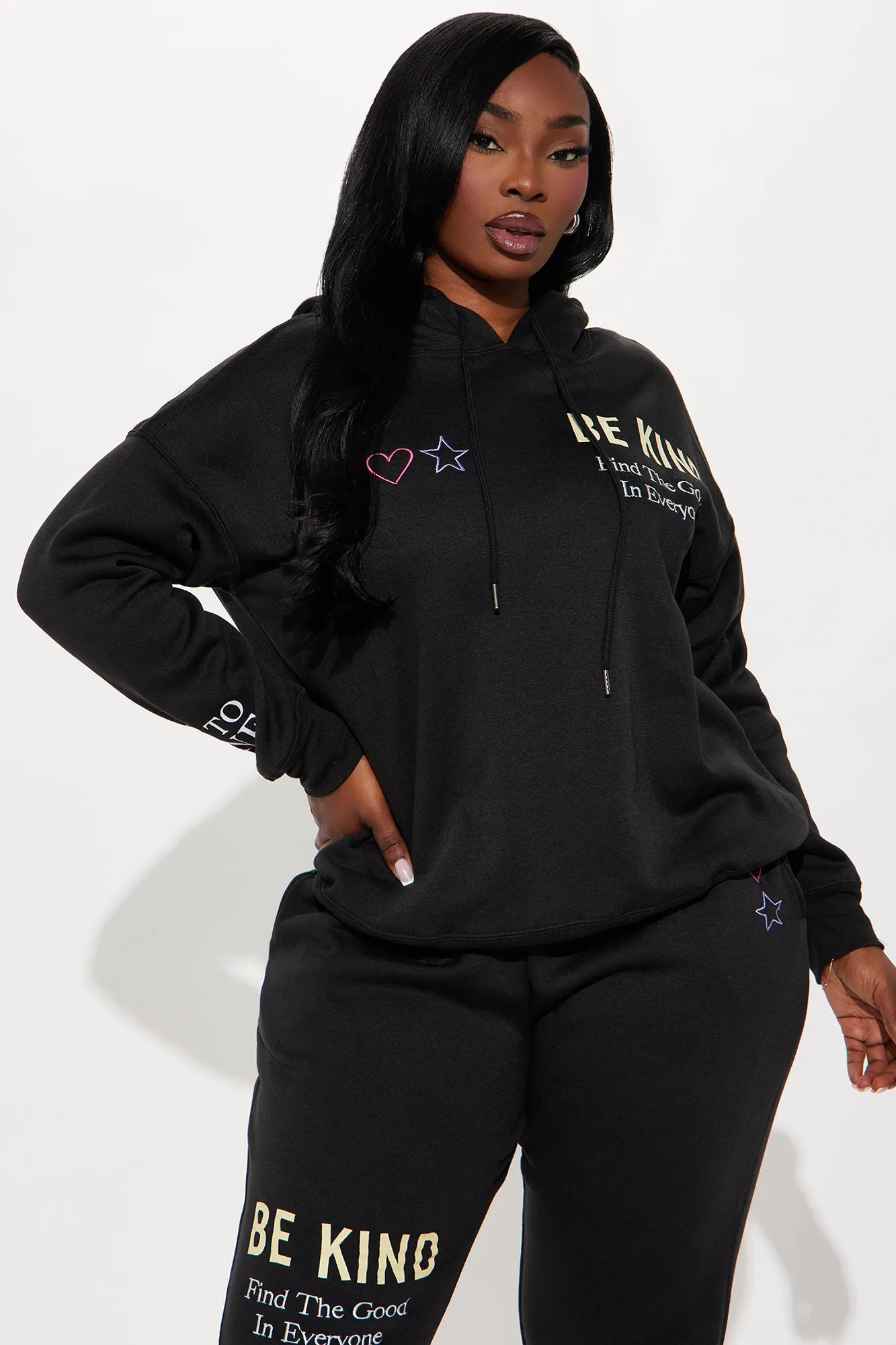 Be Kind Jogger Set - Black