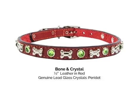 Bone & Crystal Dog Collar