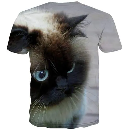 Cat T-shirt Men Lovely T-shirts Graphic Cartoon Tshirt Anime Hip Hop Tshirts Novelty Harajuku Tshirt Printed Short Sleeve
