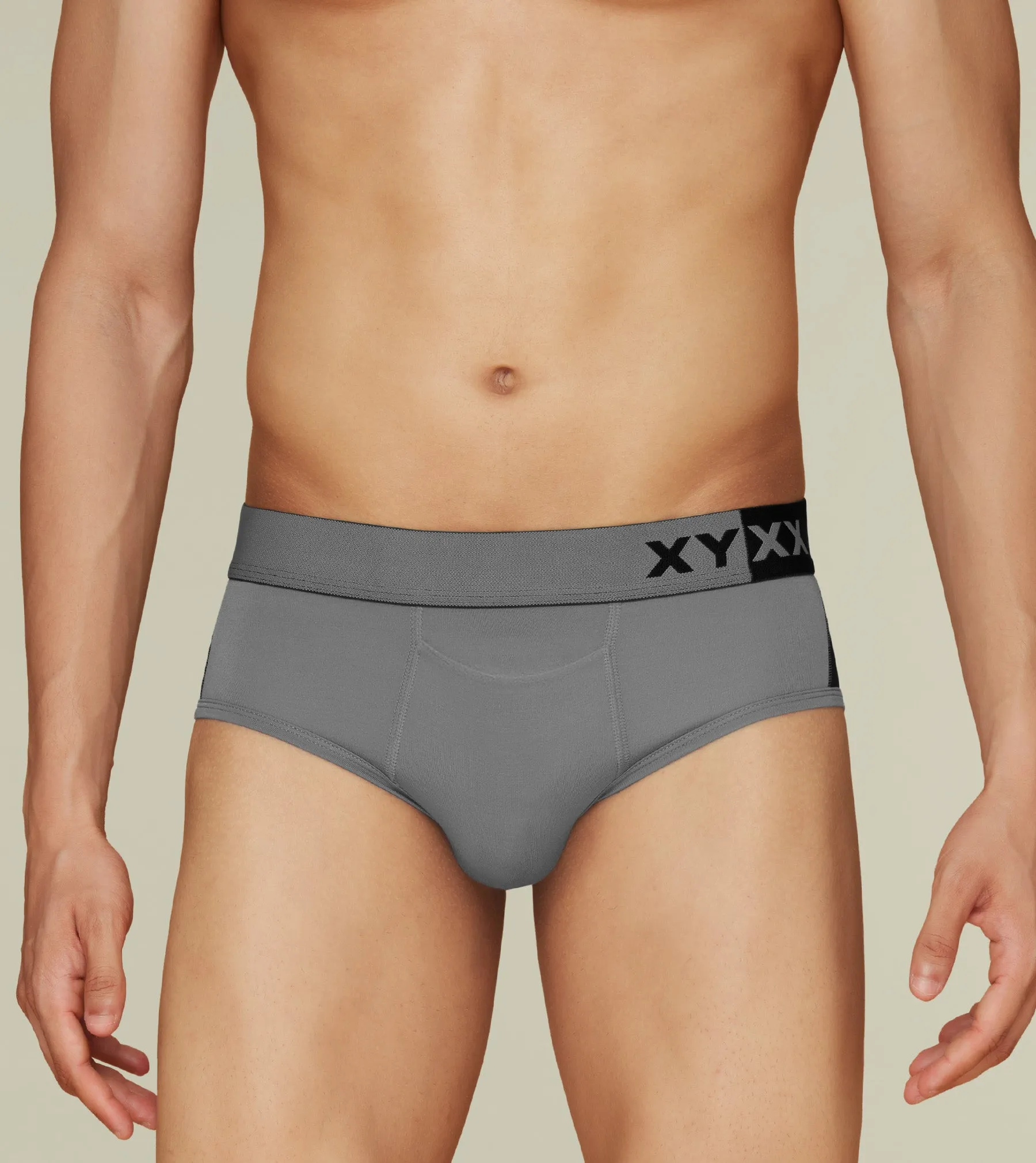 Dualist Modal Briefs Pack of 2 (Grey, Dark Blue)