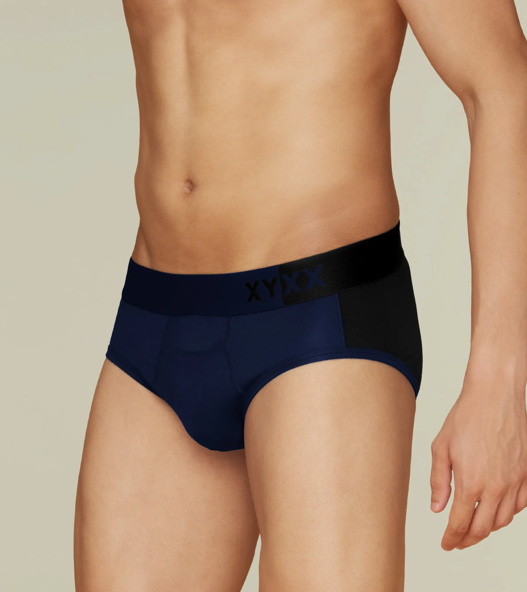 Dualist Modal Briefs Pack of 2 (Grey, Dark Blue)