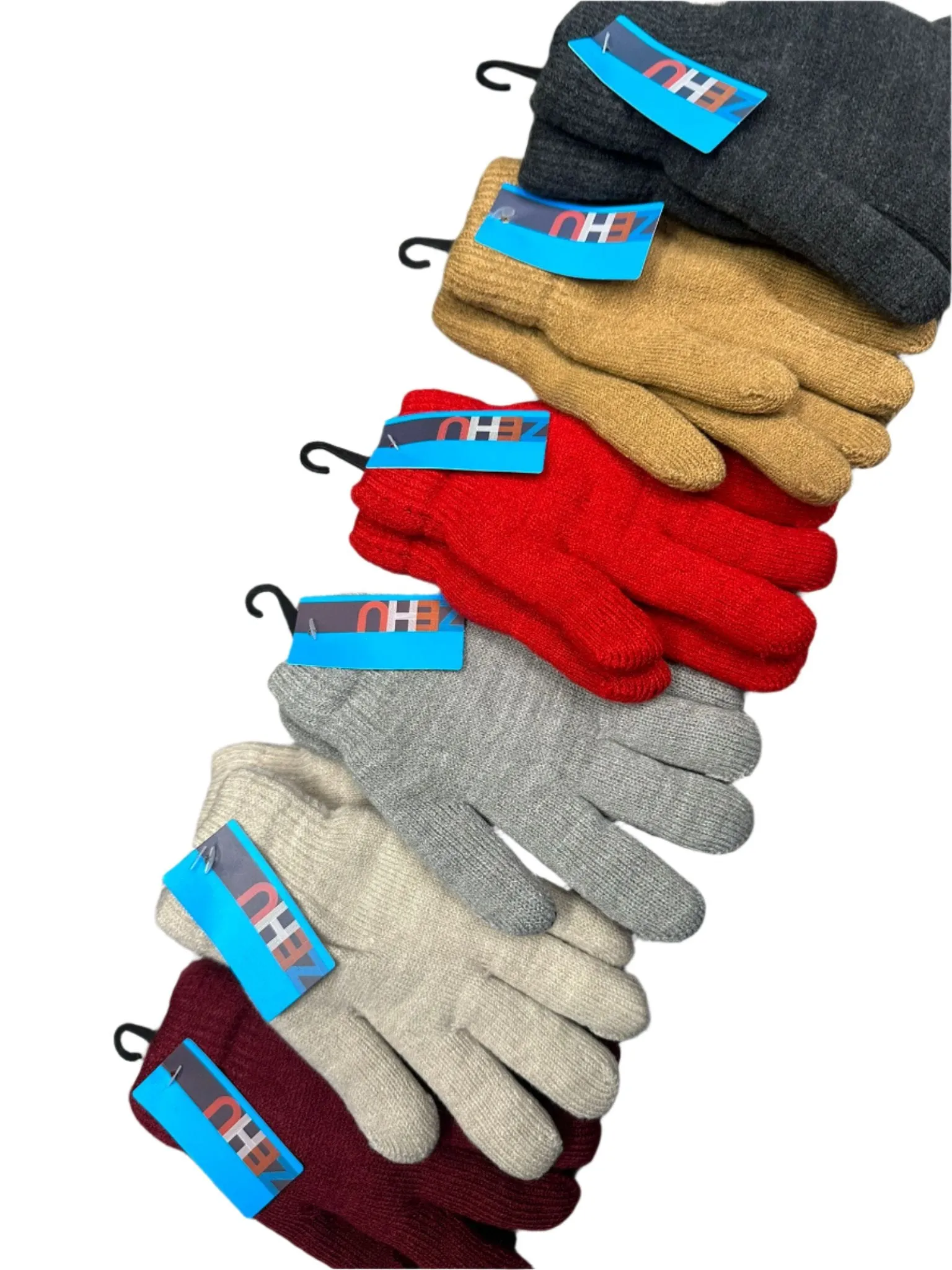 gloves double layer - red