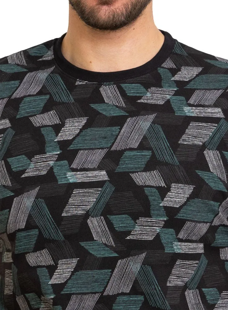Green Olive Printed Round T-Shirt Design 2