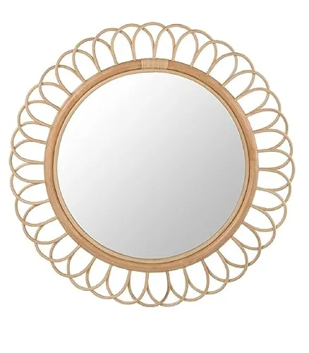 IRA Furniture Fleur Decorative Rattan Wall Mirror