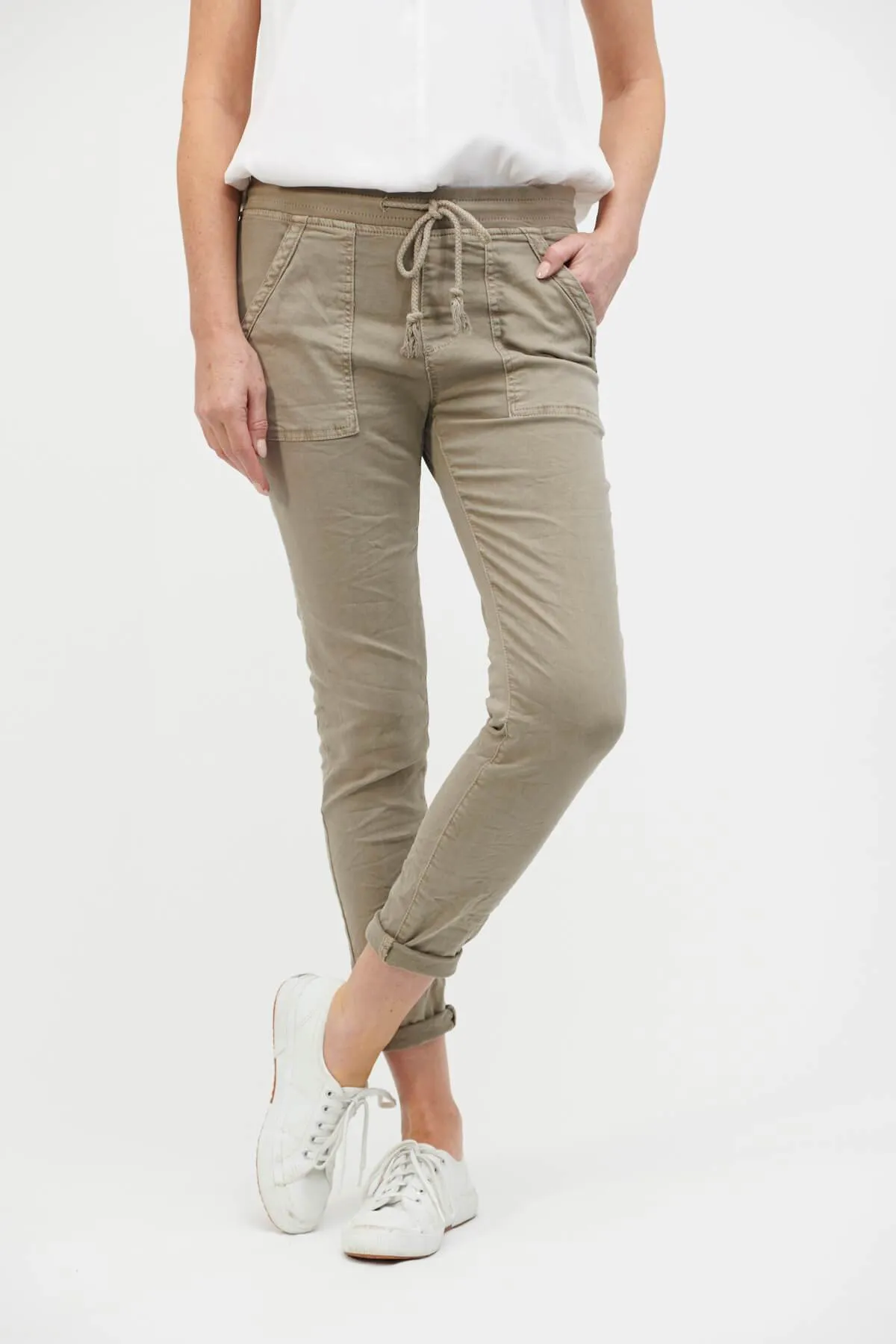 ITALIAN STAR Classic Drill Jogger - Elk