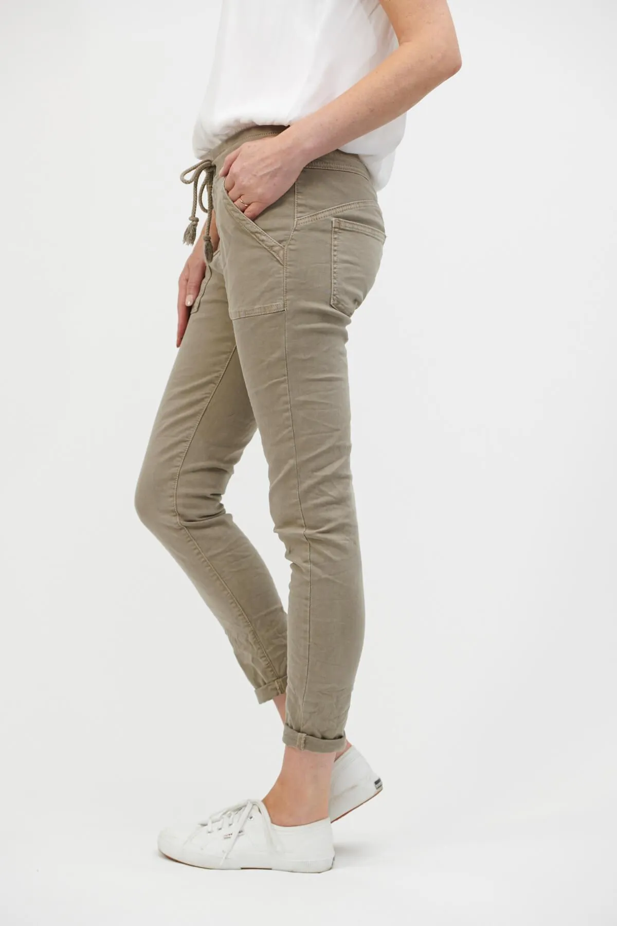 ITALIAN STAR Classic Drill Jogger - Elk