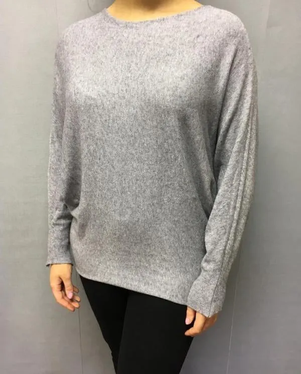 Limited Edition Angels Batwing Jumper In Black Made In Italy By Feathers Of Italy