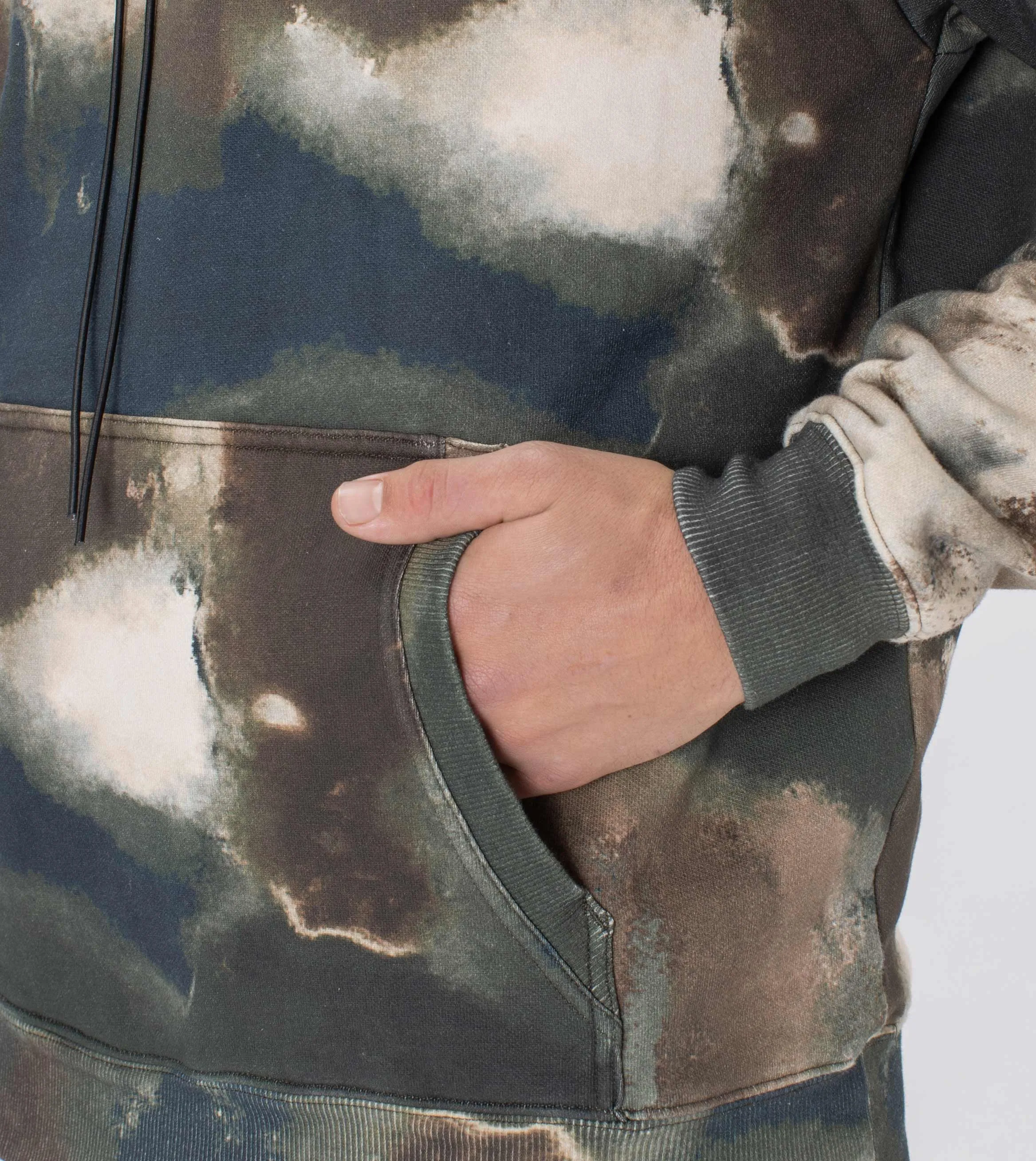 Lowgo Hood Sweat Washed Camo