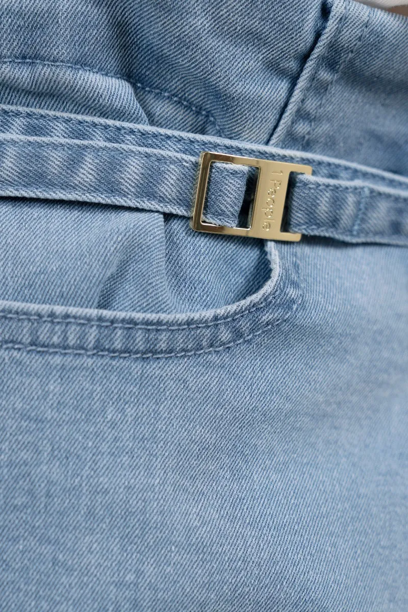 Montana  - Denim Shorts-Sky
