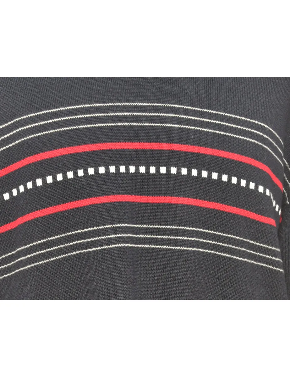 Navy Striped Jumper - XL
