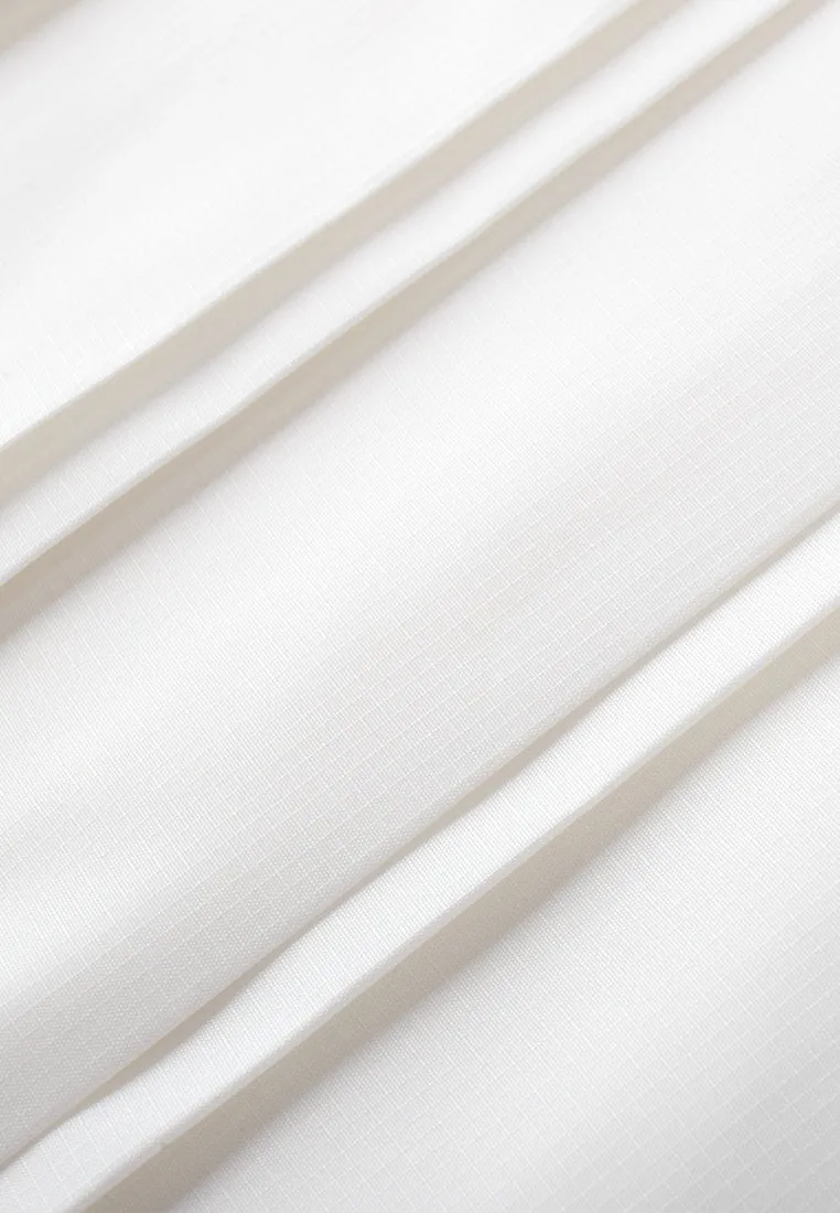 Panelled Pleated-detail Contrast-trim Elasticated-waistband Skirt
