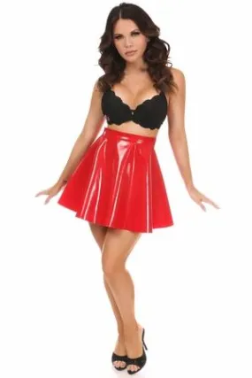Patent Pleated Skirt