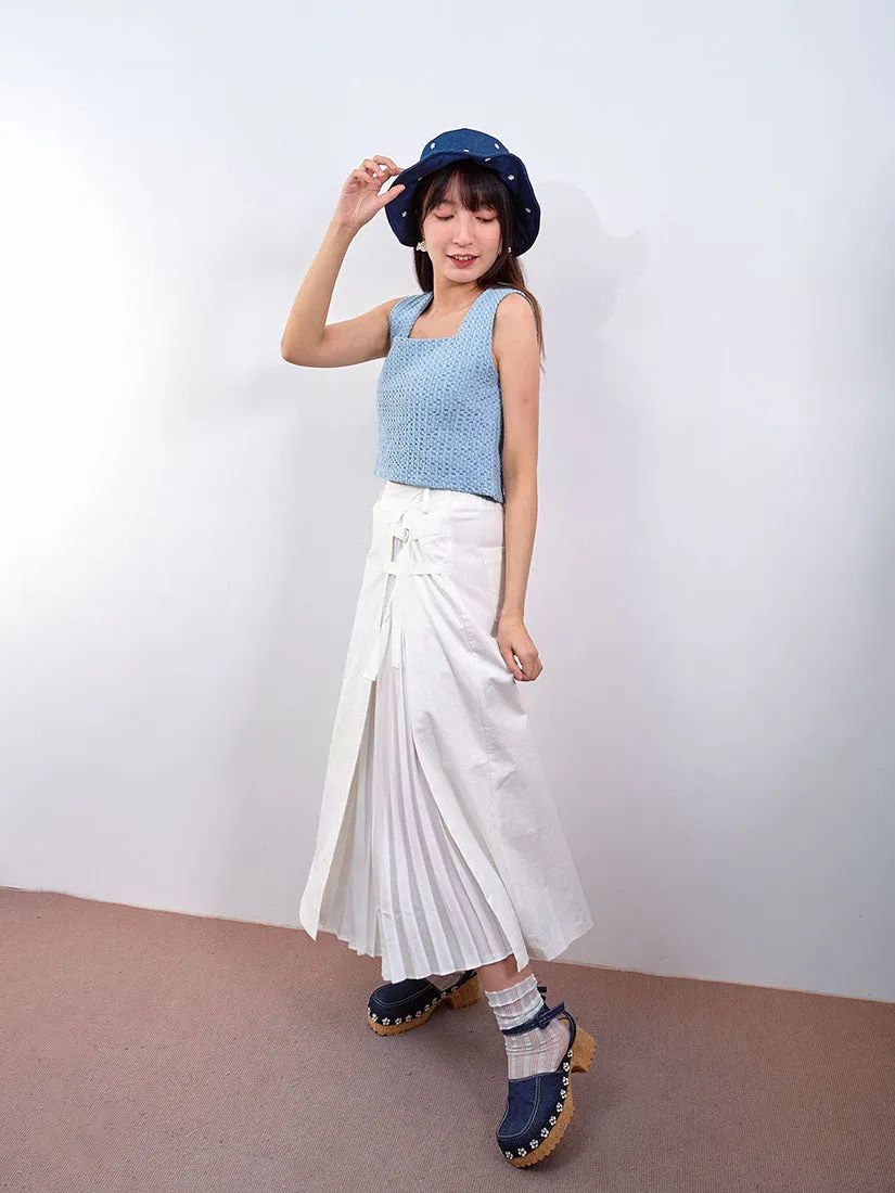 Pleated Underlayed Skirt