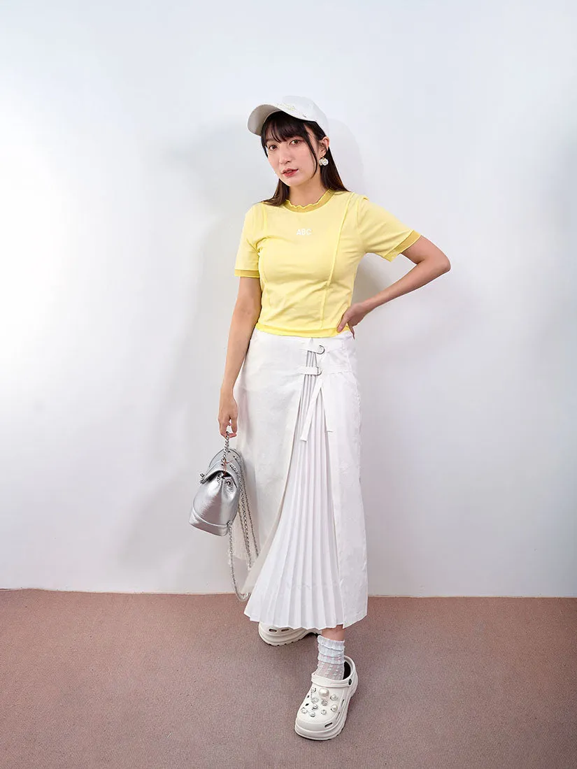 Pleated Underlayed Skirt