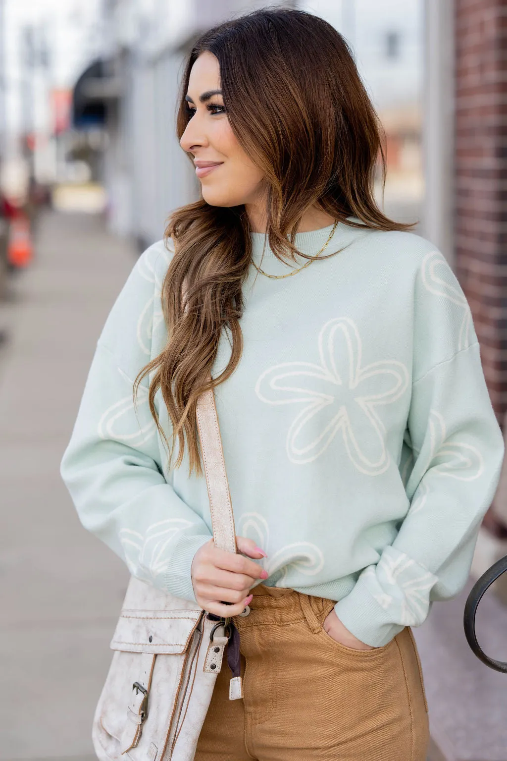 Retro Floral Sweater