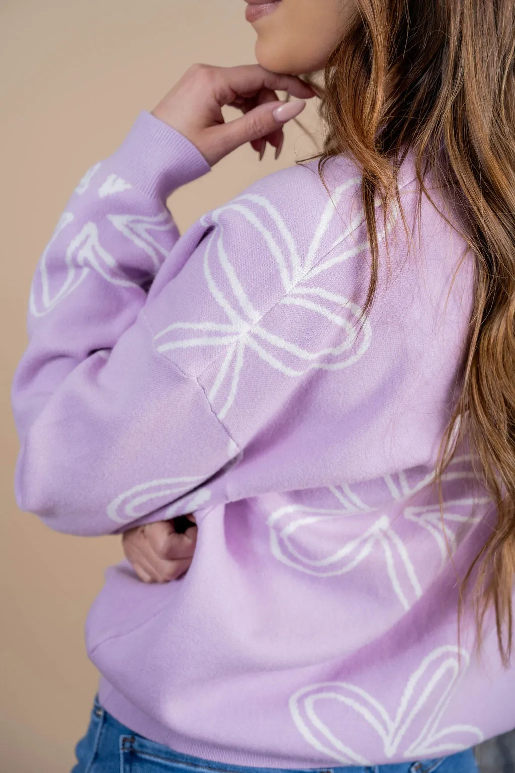 Retro Floral Sweater