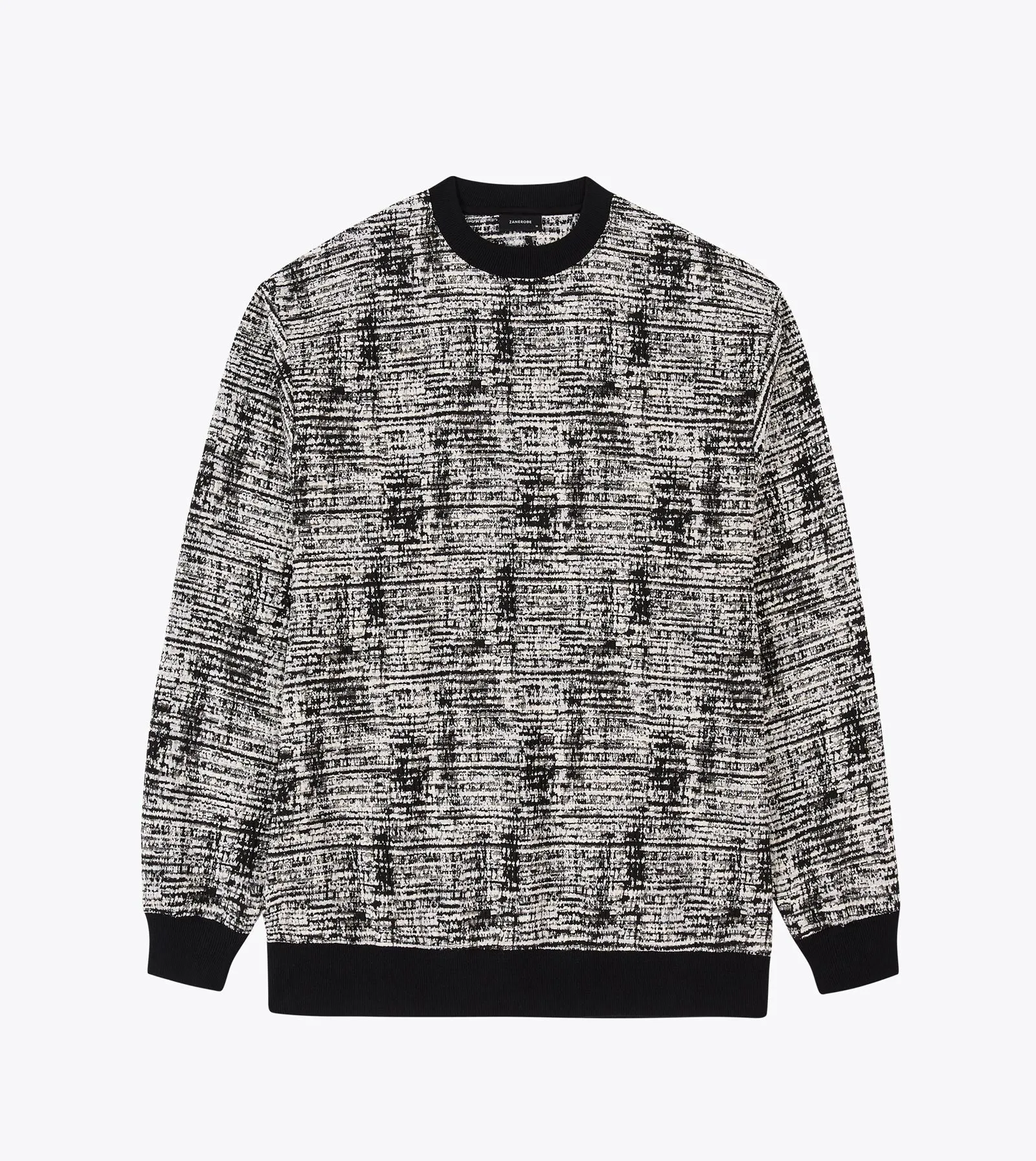 Static Crew Sweat Black/White
