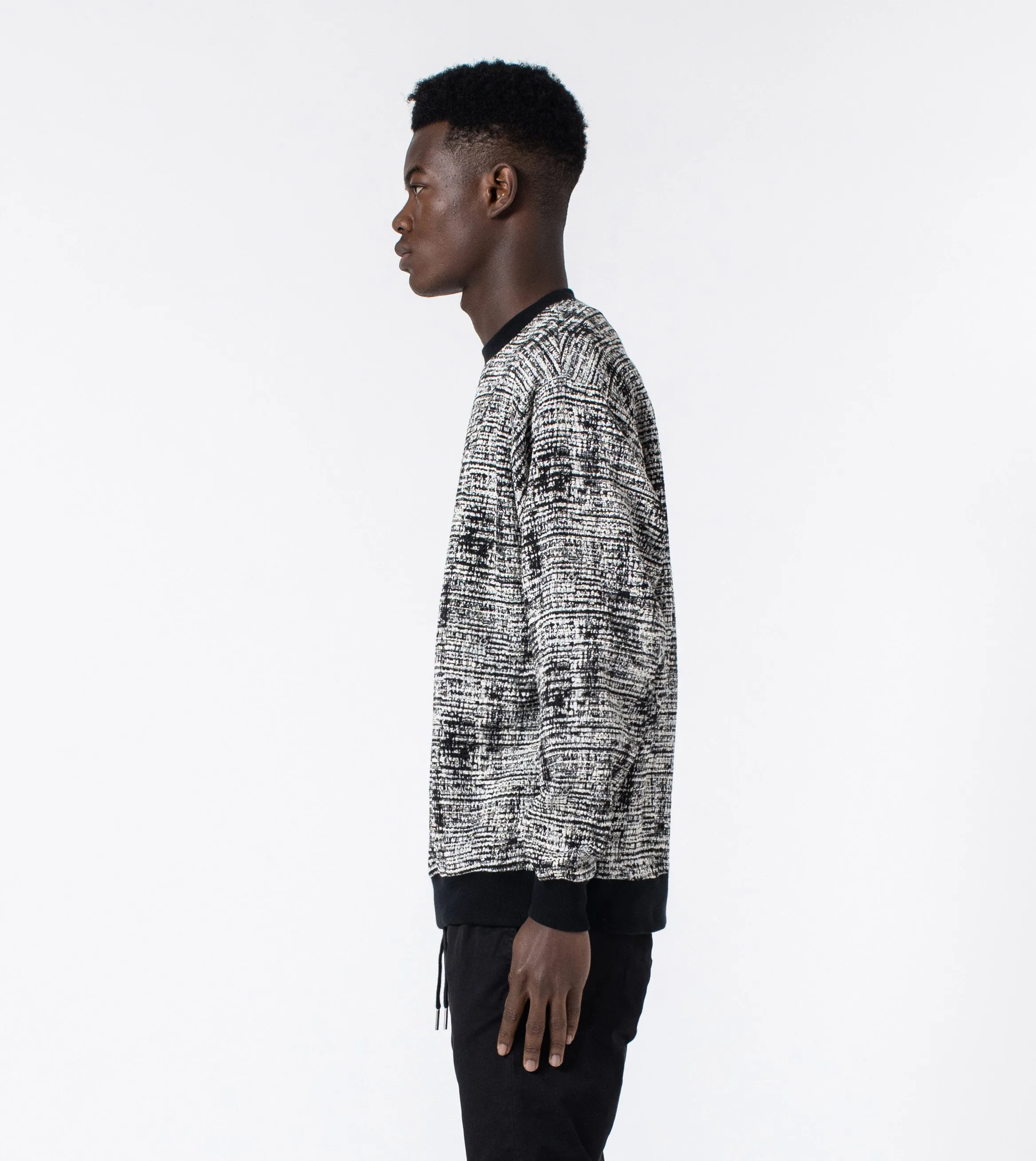 Static Crew Sweat Black/White