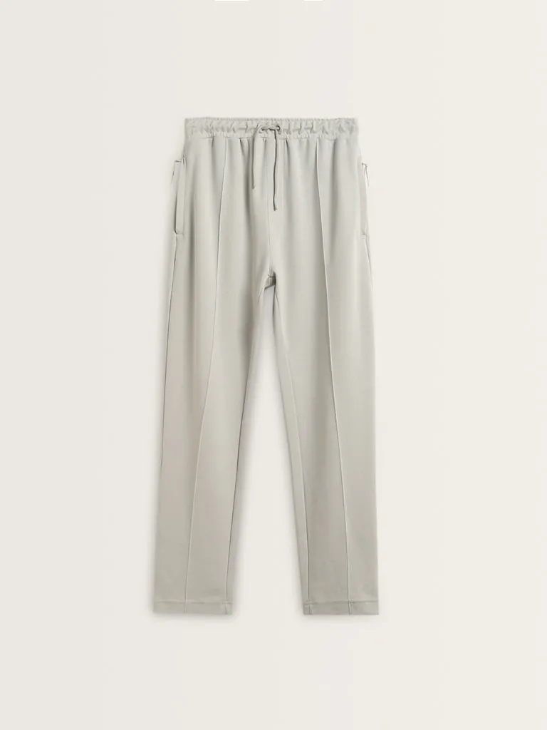 Studiofit Light Sage Cotton Blend Relaxed Fit Mid Rise Joggers
