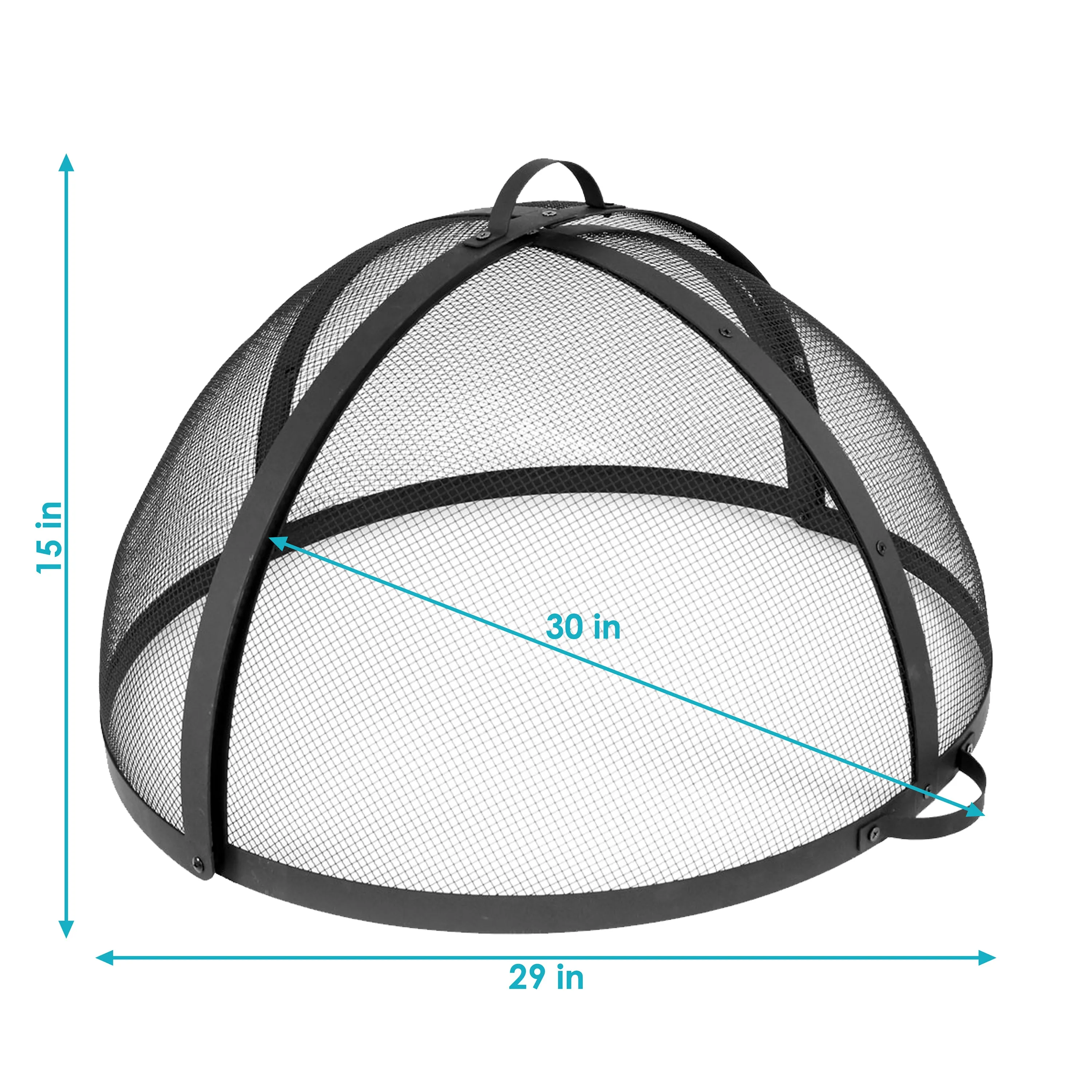 Sunnydaze Easy Access Steel Fire Pit Spark Screen