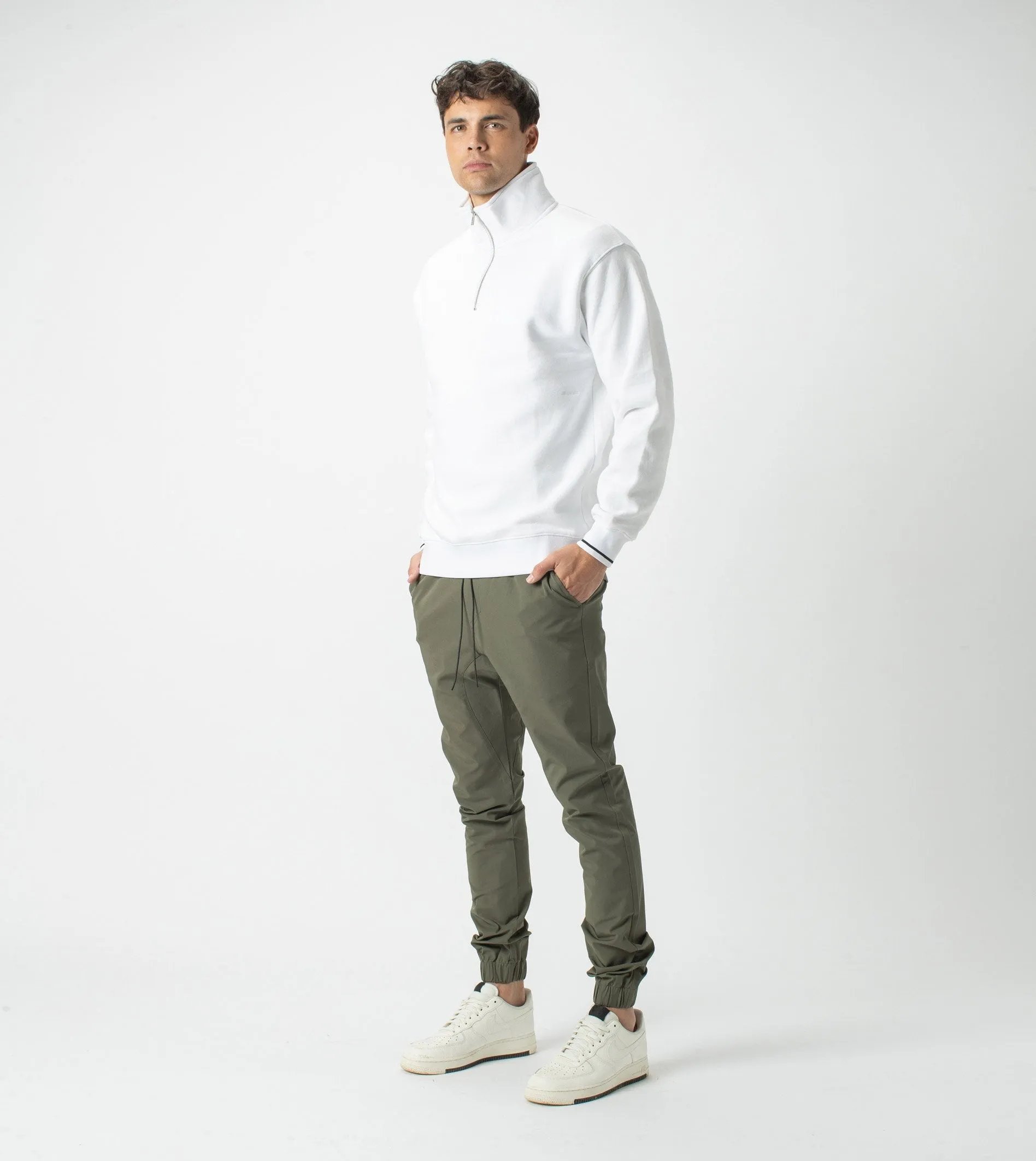 Track Zip Sweat White