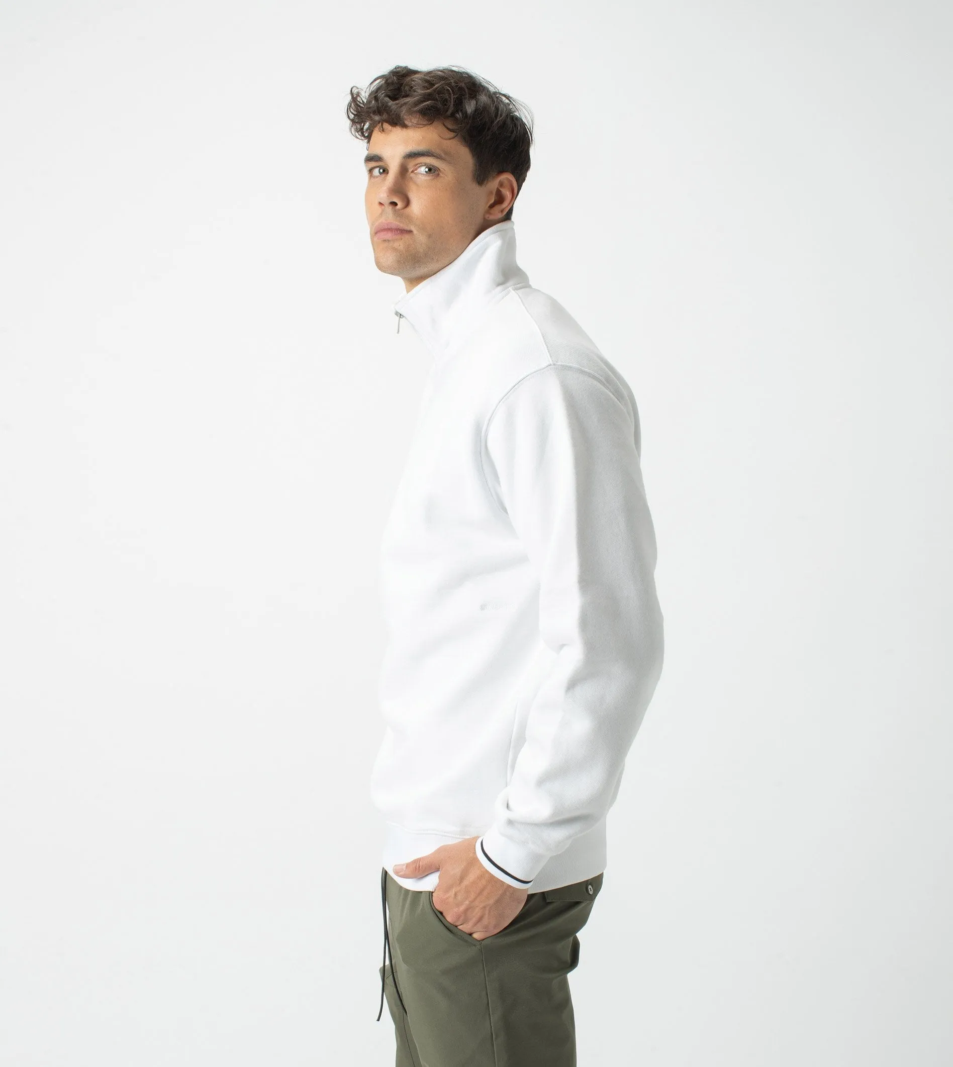 Track Zip Sweat White