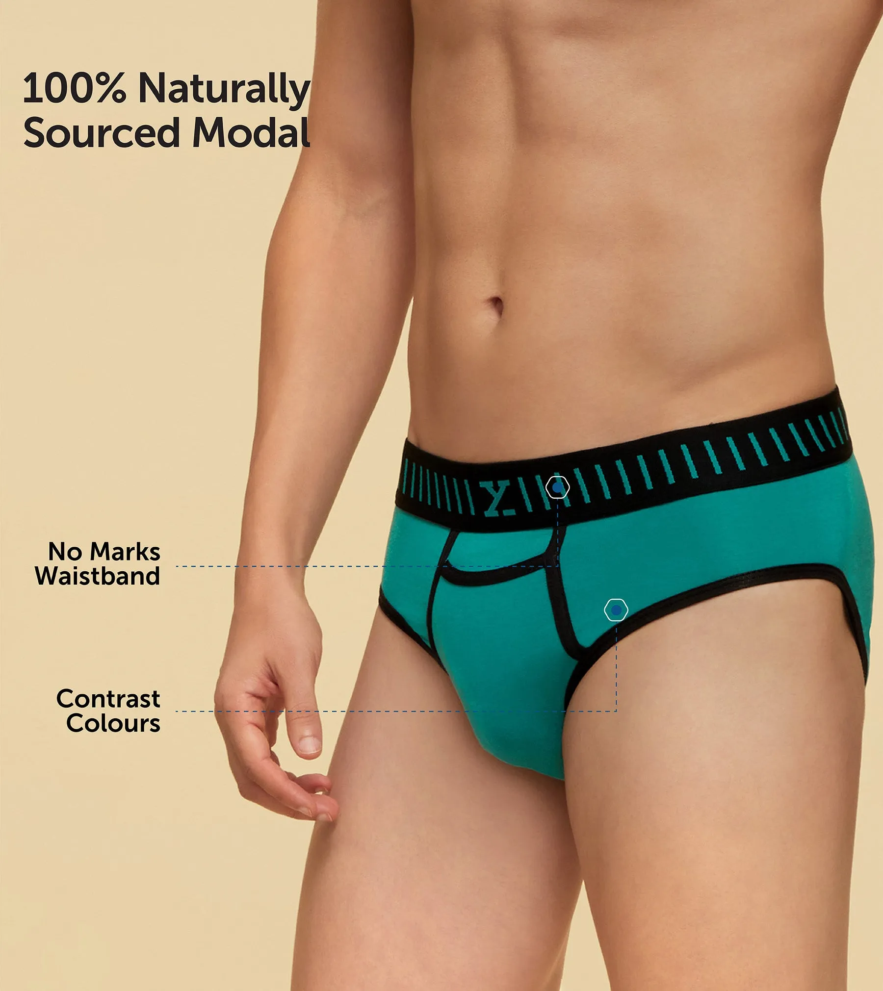 Vibe Briefs Aqua Green