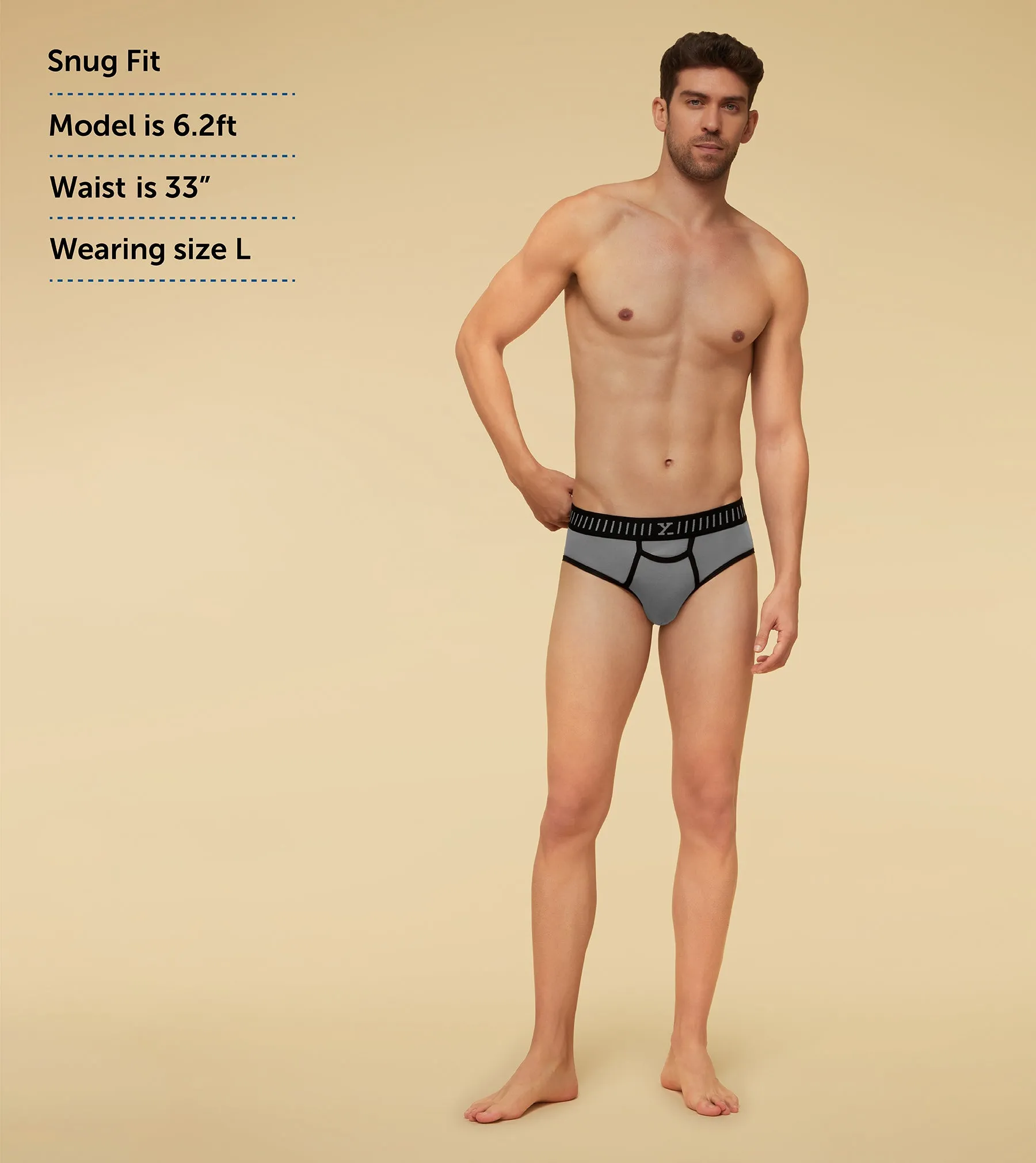 Vibe Briefs Ash Grey