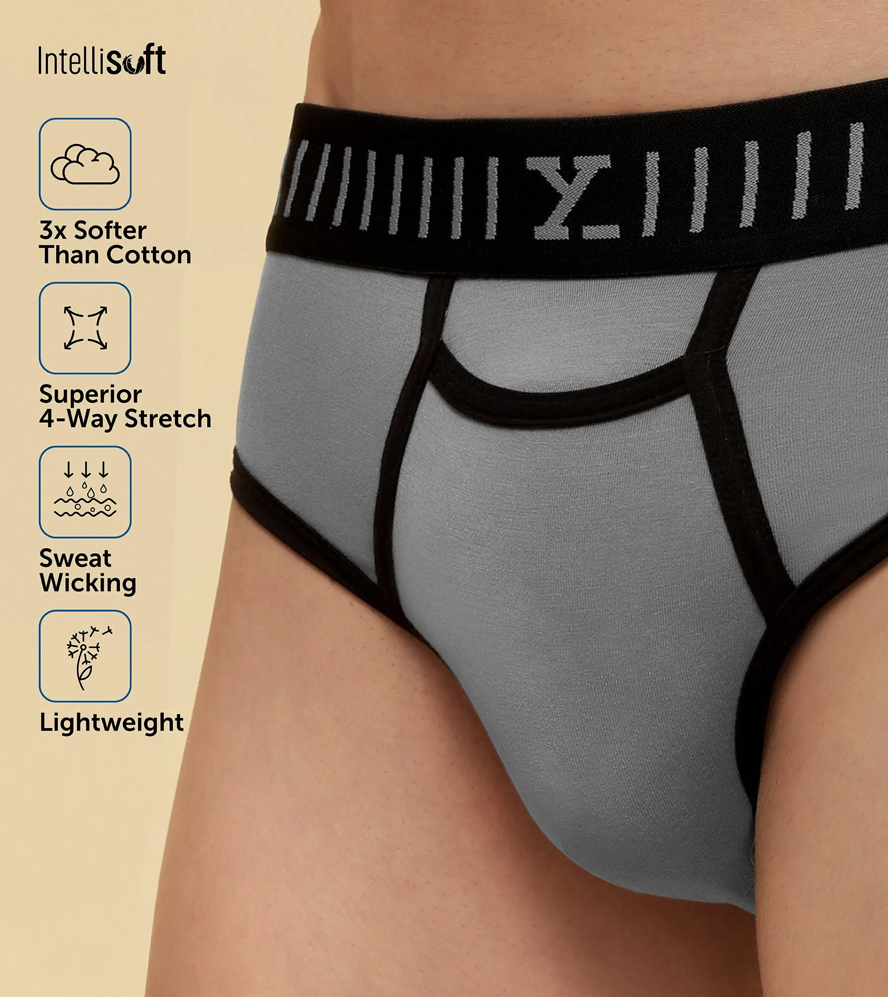 Vibe Briefs Ash Grey