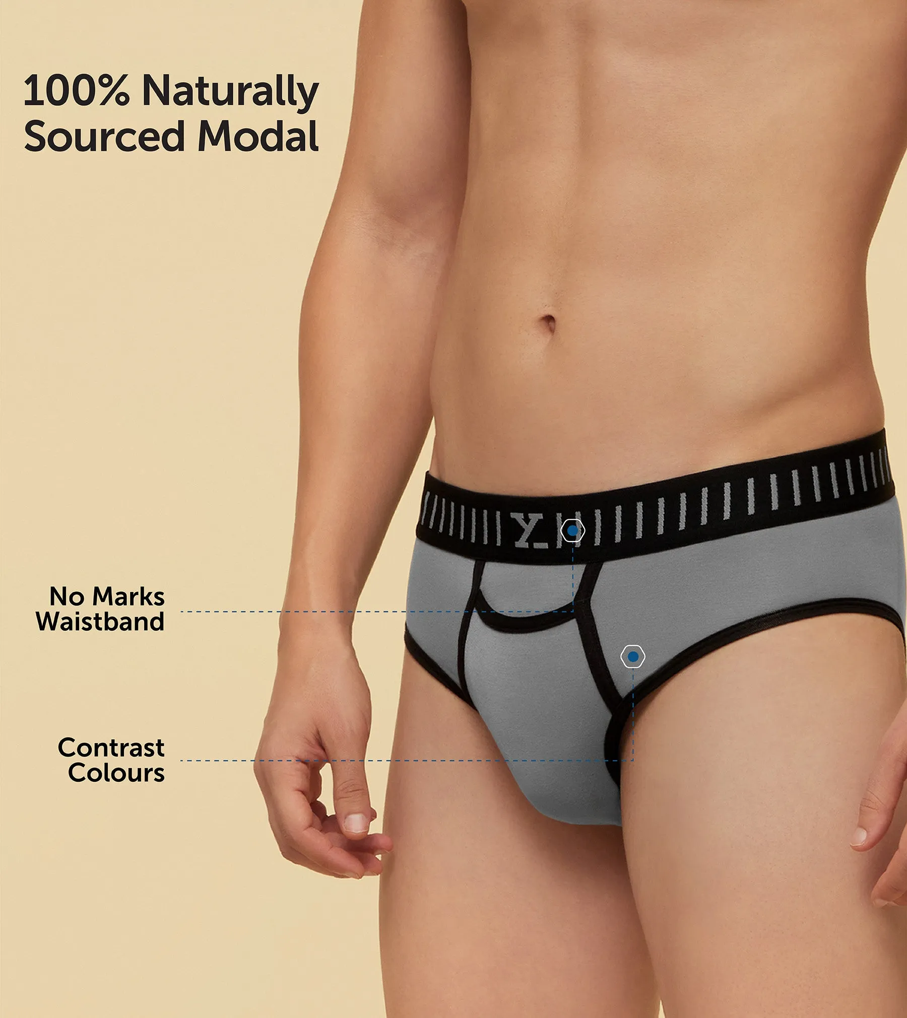 Vibe Briefs Ash Grey