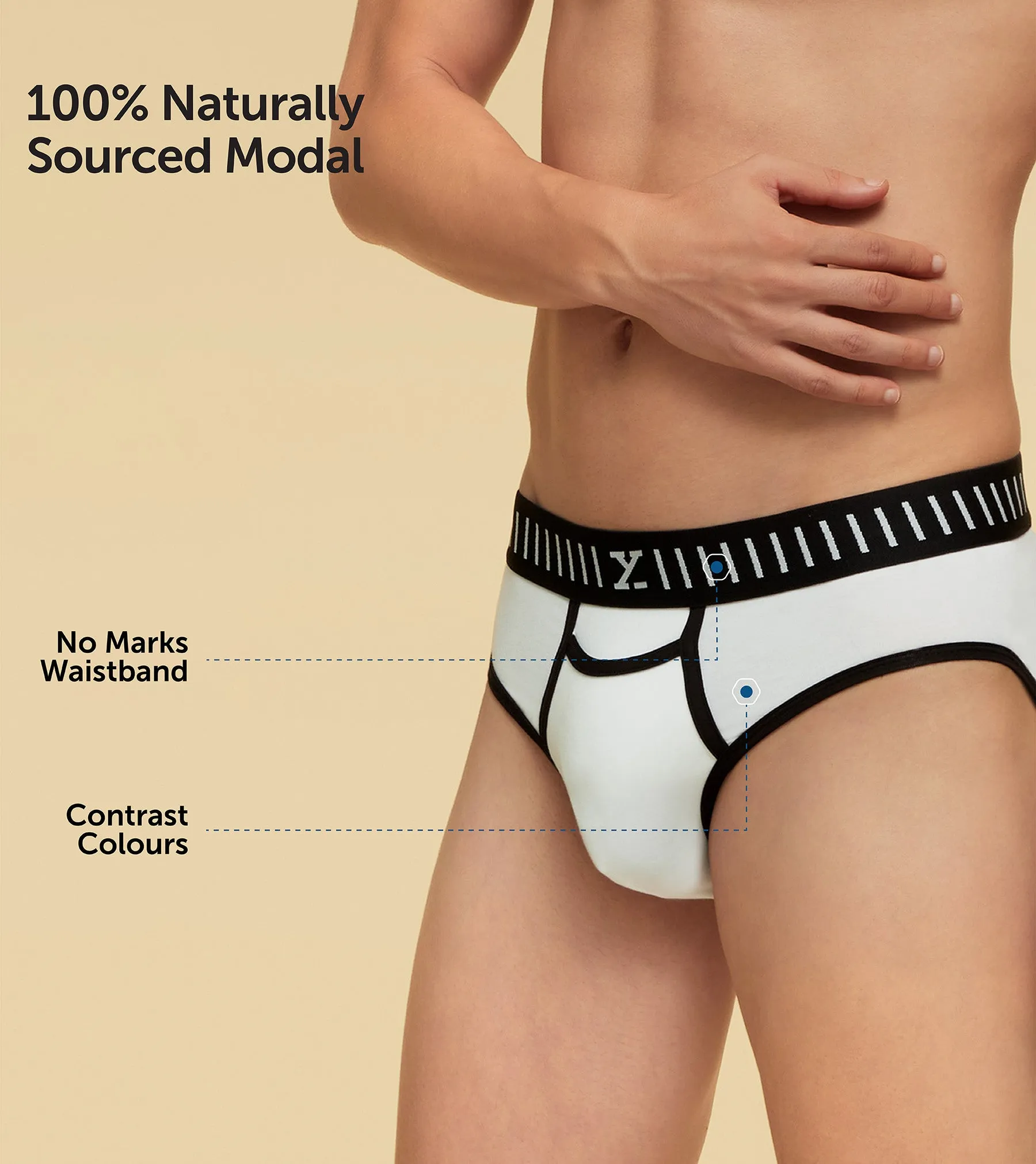 Vibe Modal Briefs Polar White