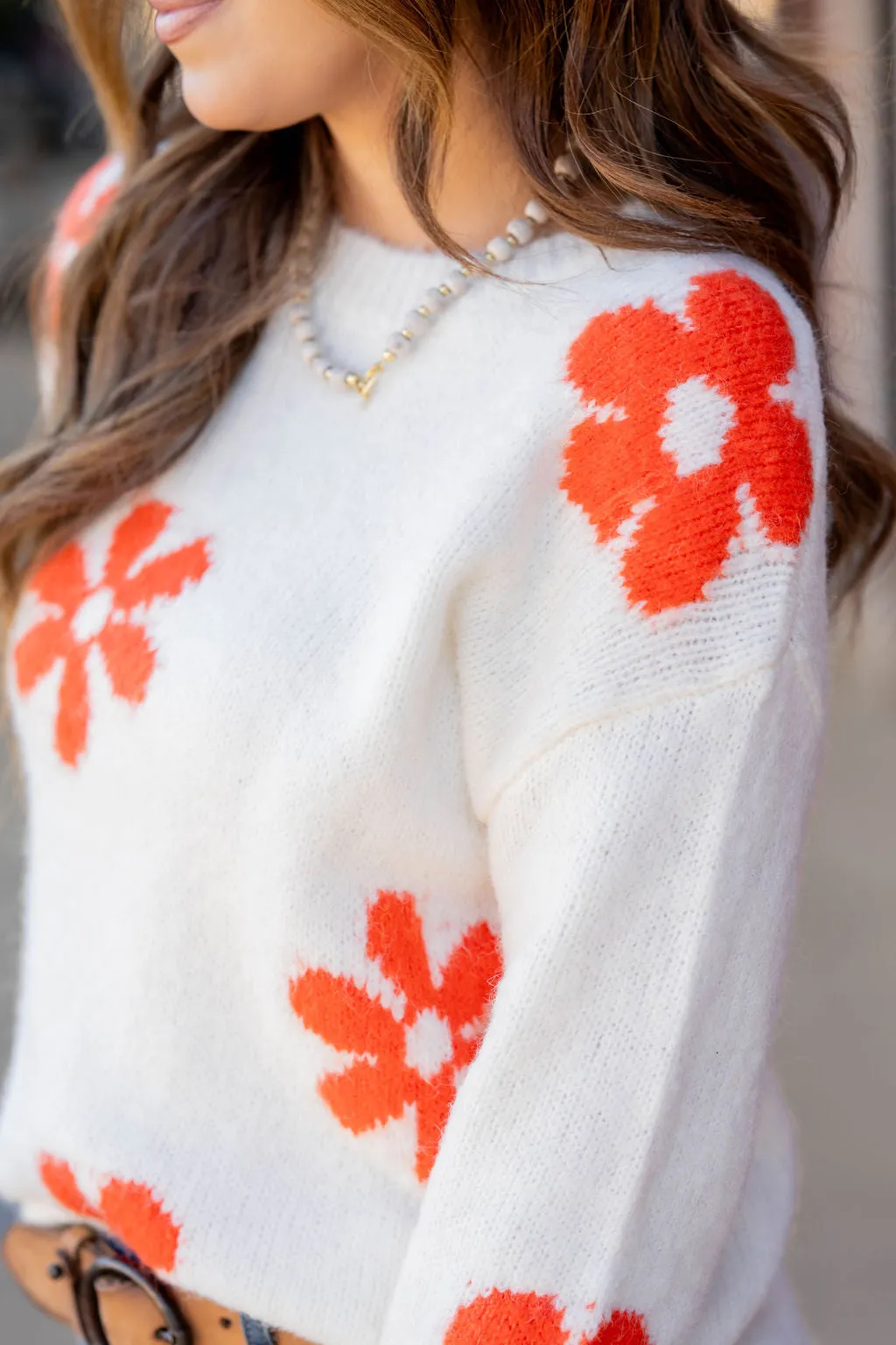 Whimsical Floral Sweater