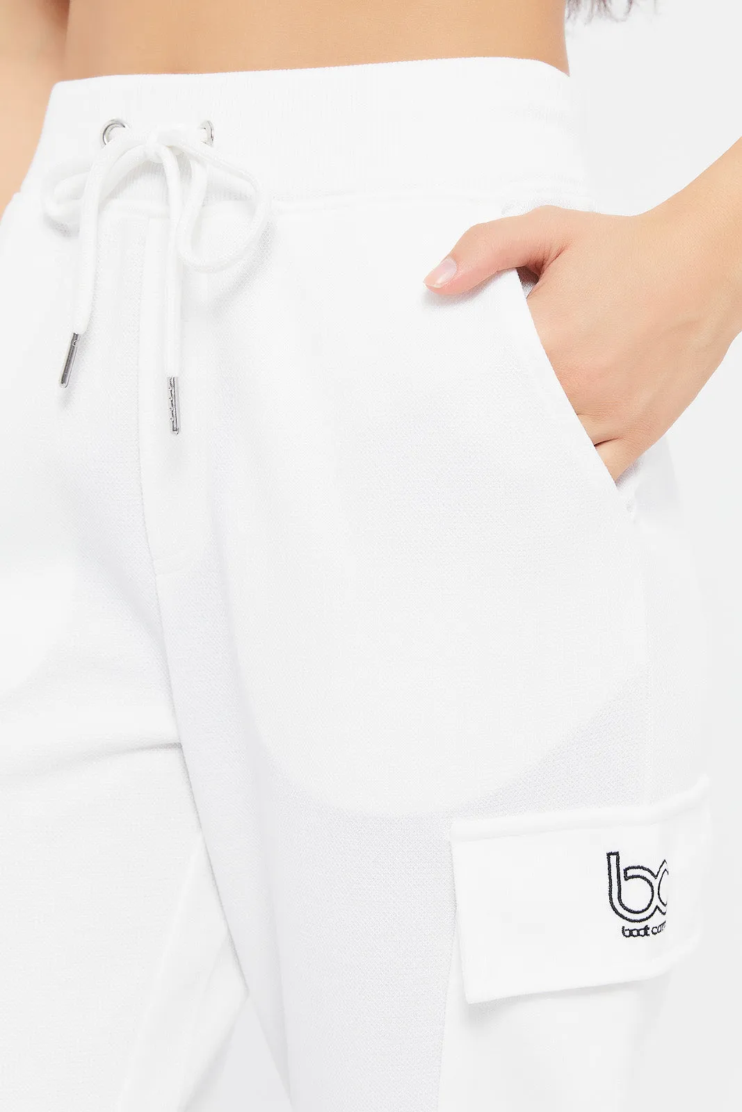 Women Ivory Printed Joggers
