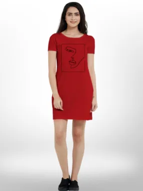 Women's Art Define You Short Sleeve Printed Long T-Shirt