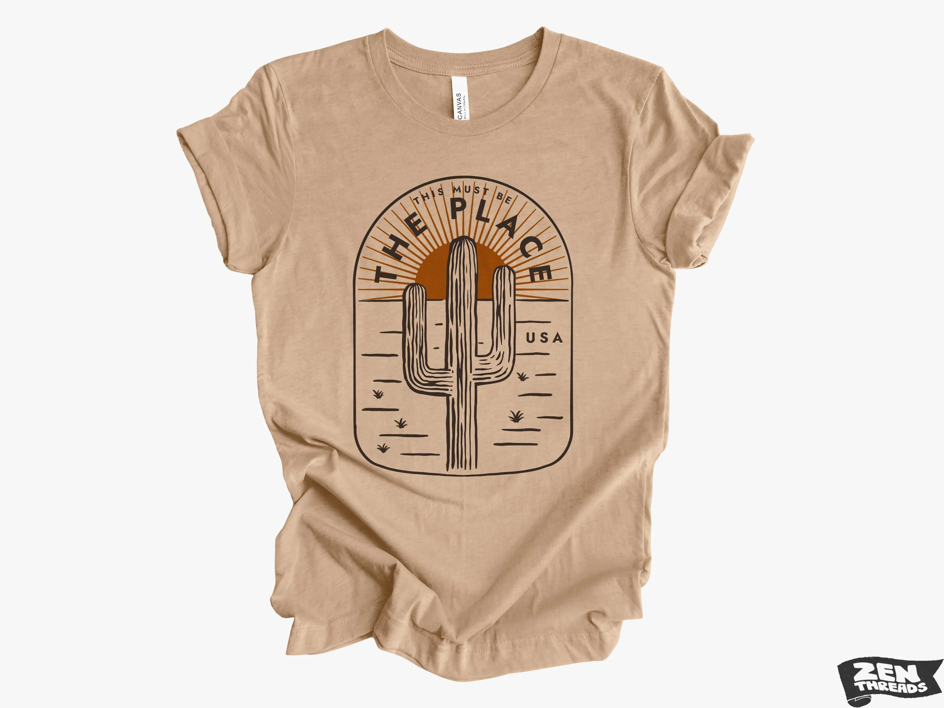 ZION Vintage Print Unisex Utah National Park T-Shirt